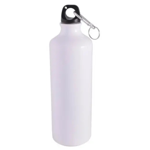750ml Aluminium Sublimation Water Bottle White Front